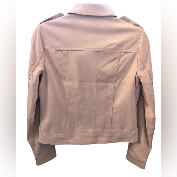 KUT from the Kloth Woman’s Alena Hidden Zipper Trucker Jacket XS Powder Pink NWT - Picture 11 of 15